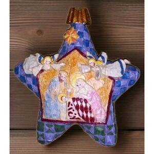 Jim Shore Heartwood Creek Nativity Star Christmas Ornament Jesus Mary Joseph New